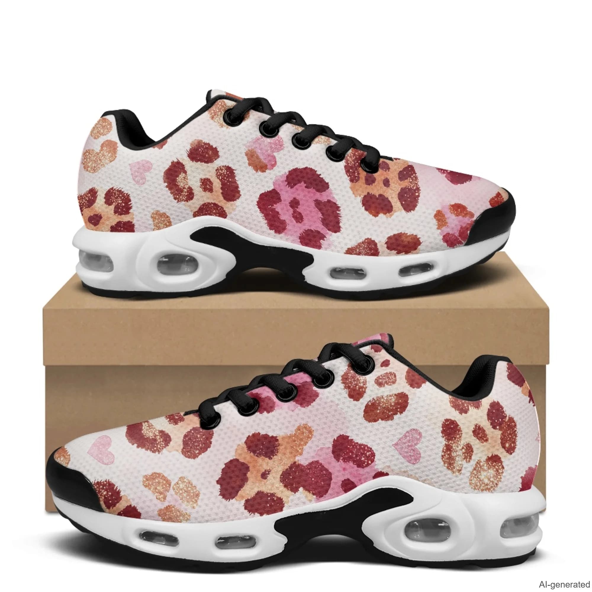 XIXIRIMIDO Air Shoes Leopard Print Men's Running Shoes Breathable Mesh Fashion Sneaker for Women Lightweight Work Shoes 36-48