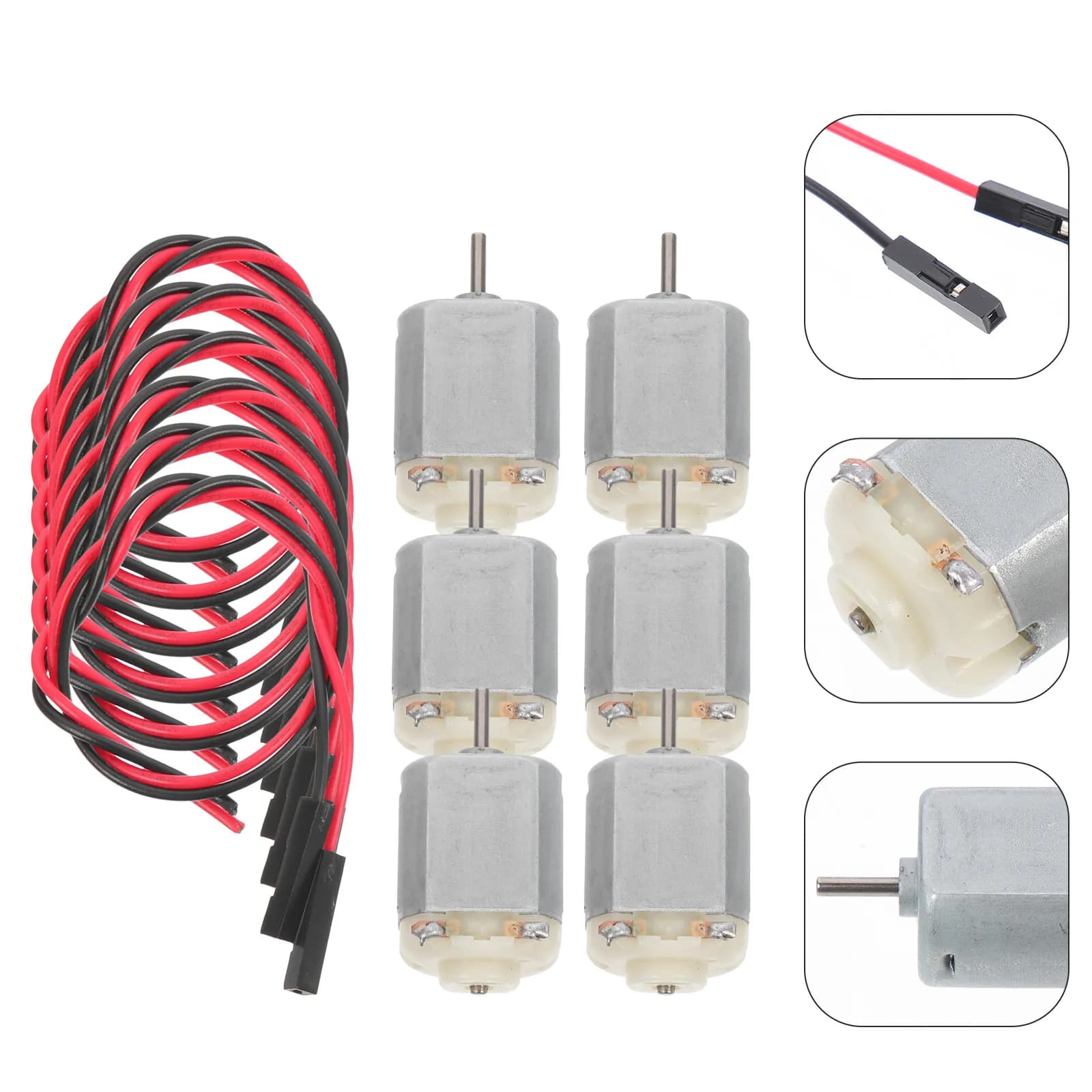 1 set di mini motori CC con superficie liscia senza sbavature per proiettori fai-da-te, esperimenti scientifici, design leggero e portatile