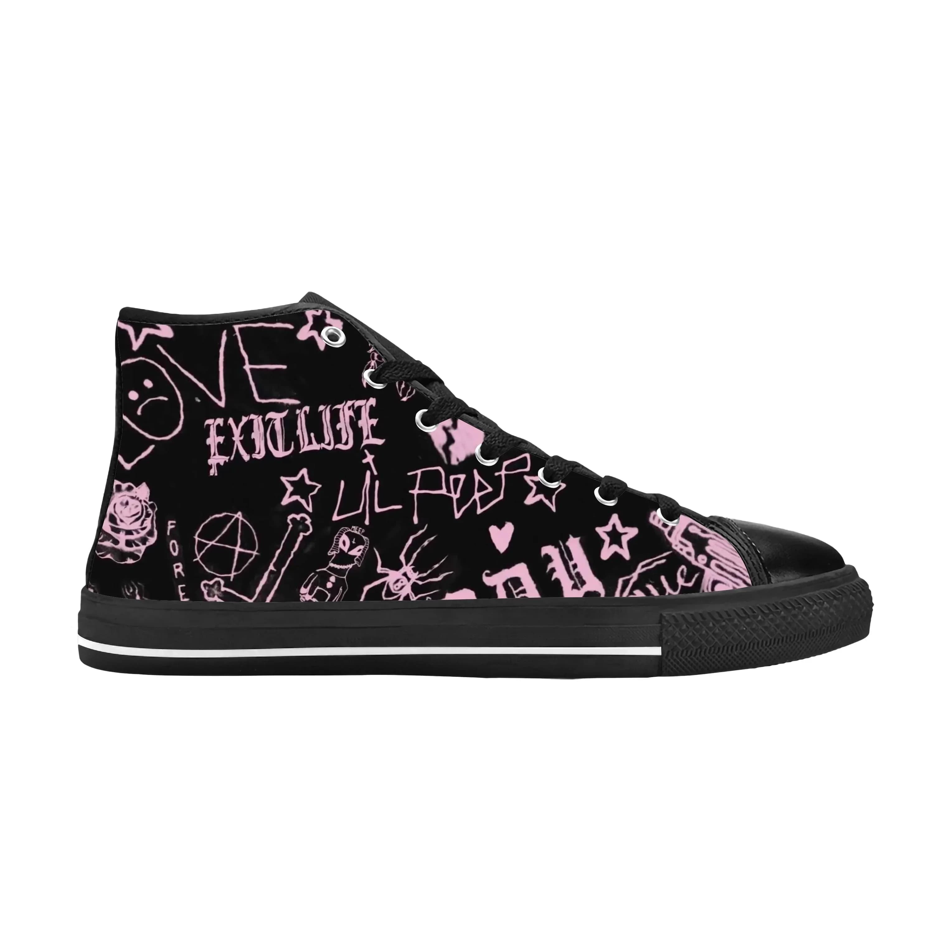 Scarpe Casual Hot Lil Peep Hip Hop Rap Rapper Music Singer Rock, Sneakers Traspiranti Comode con Stampa 3D per Uomo e Donna