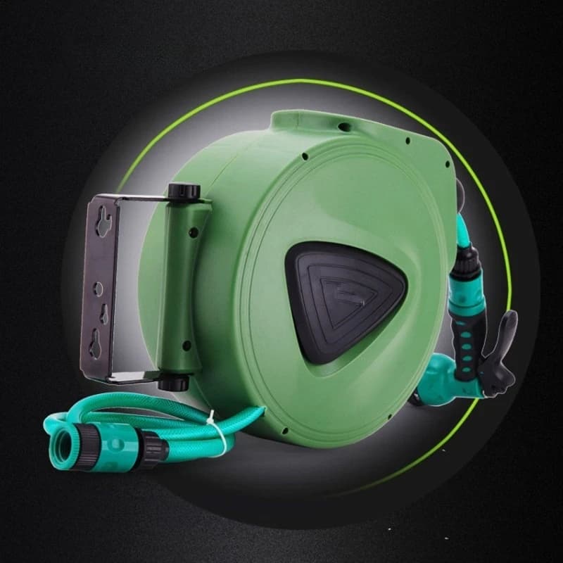 2026 Wall Mount Auto Retractable Hose Reel Self Rewind Water Drum Garden Watering Pipe Storage Tool