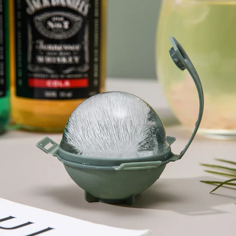 Set di 10 Stampi per Cubetti di Ghiaccio Rotondi, Stampo per Ghiaccio a Sfera per Whisky e Cocktail, Facile da Usare, Modello Hockey, Accessori per Cucina Fai-da-Te