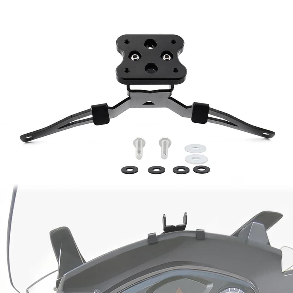 Supporto per GPS da moto, kit adattatore per piastra di navigazione, supporto nero per telefono, compatibile con BMW R1200RT 2005 2006 2007 2008 2009