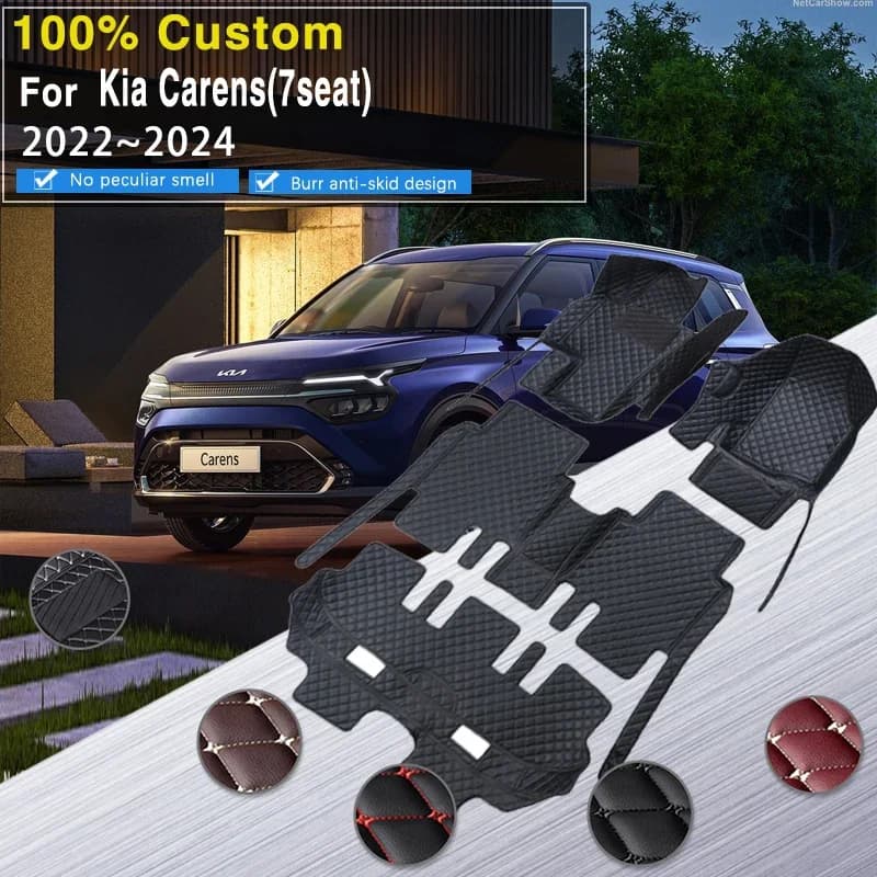 RHD Auto Tappeto Tappetino Per Kia Carens Rondo KY 2022 2023 2024 7 posti Anti-sporco Pad Tappetini Tapetes Para Carro Auto accesso