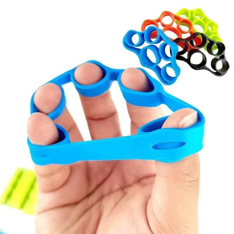 1/2/3/4/8 pezzi pinza per mano espansore per dito in silicone esercizio impugnatura per mano allenatore per la forza del polso fasce di resistenza per esercizi per le dita