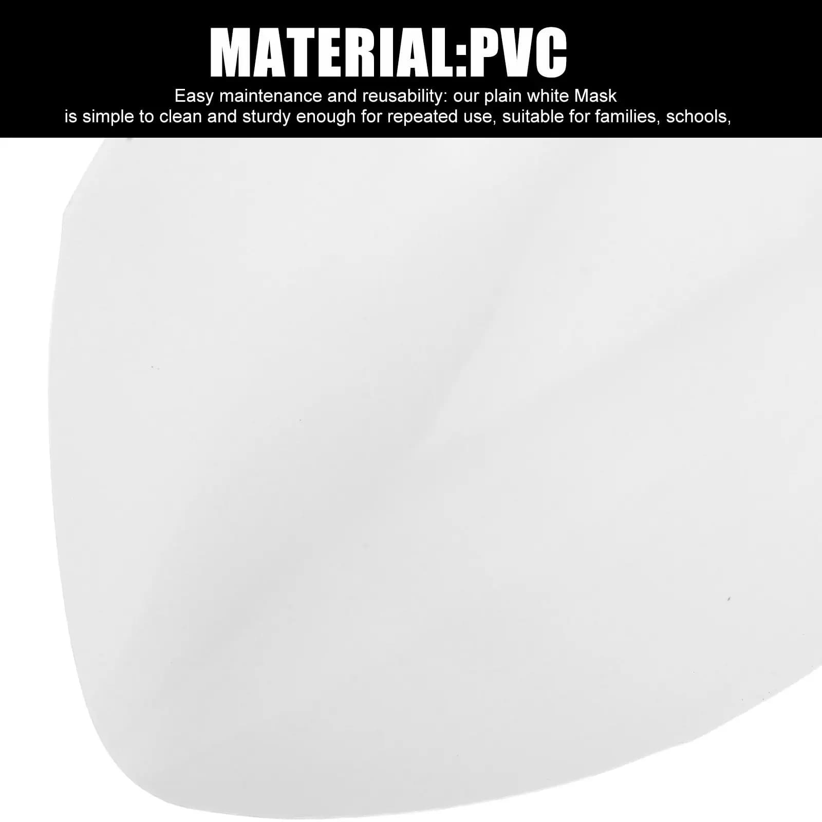 5 maschere bianche in plastica per tutto il viso, maschera vuota fai da te, maschera per cosplay, maschera per tutto il viso, artigianato, costume di Halloween per feste in maschera