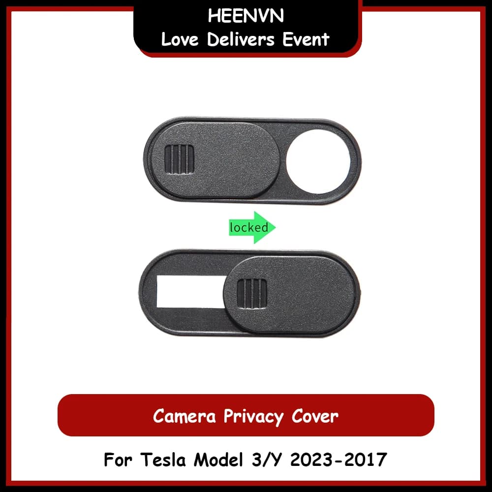 Heenvn per Tesla Model 3 Webcam Cover 2023 Cover Privacy per fotocamera per Tesla Model Y S X accessori decorativi per auto