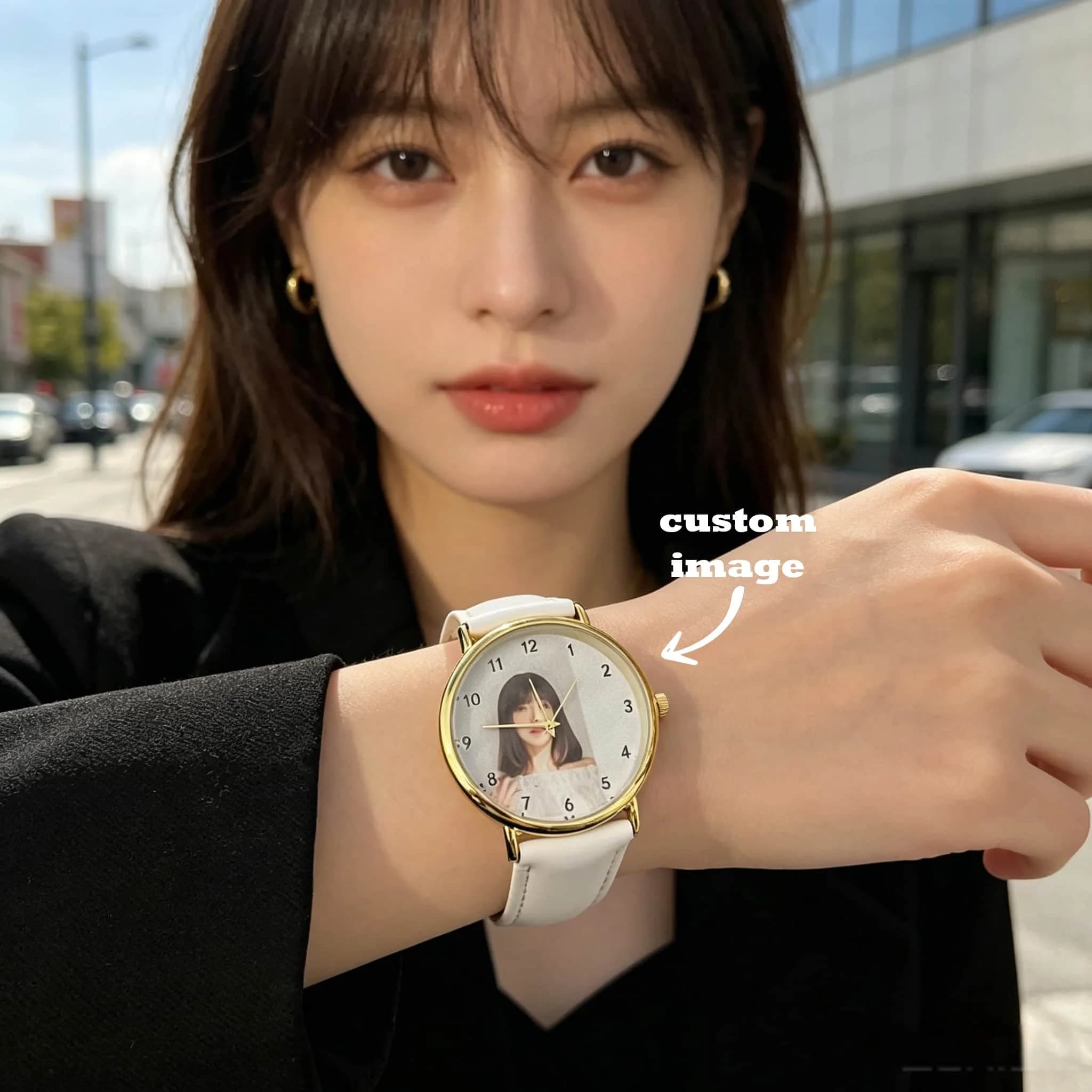 Personalized Women Watch Custom Photo Text Watch Strap Watch Gifts for Lady Gifts for Mom Birthday Gift for Girlfriend