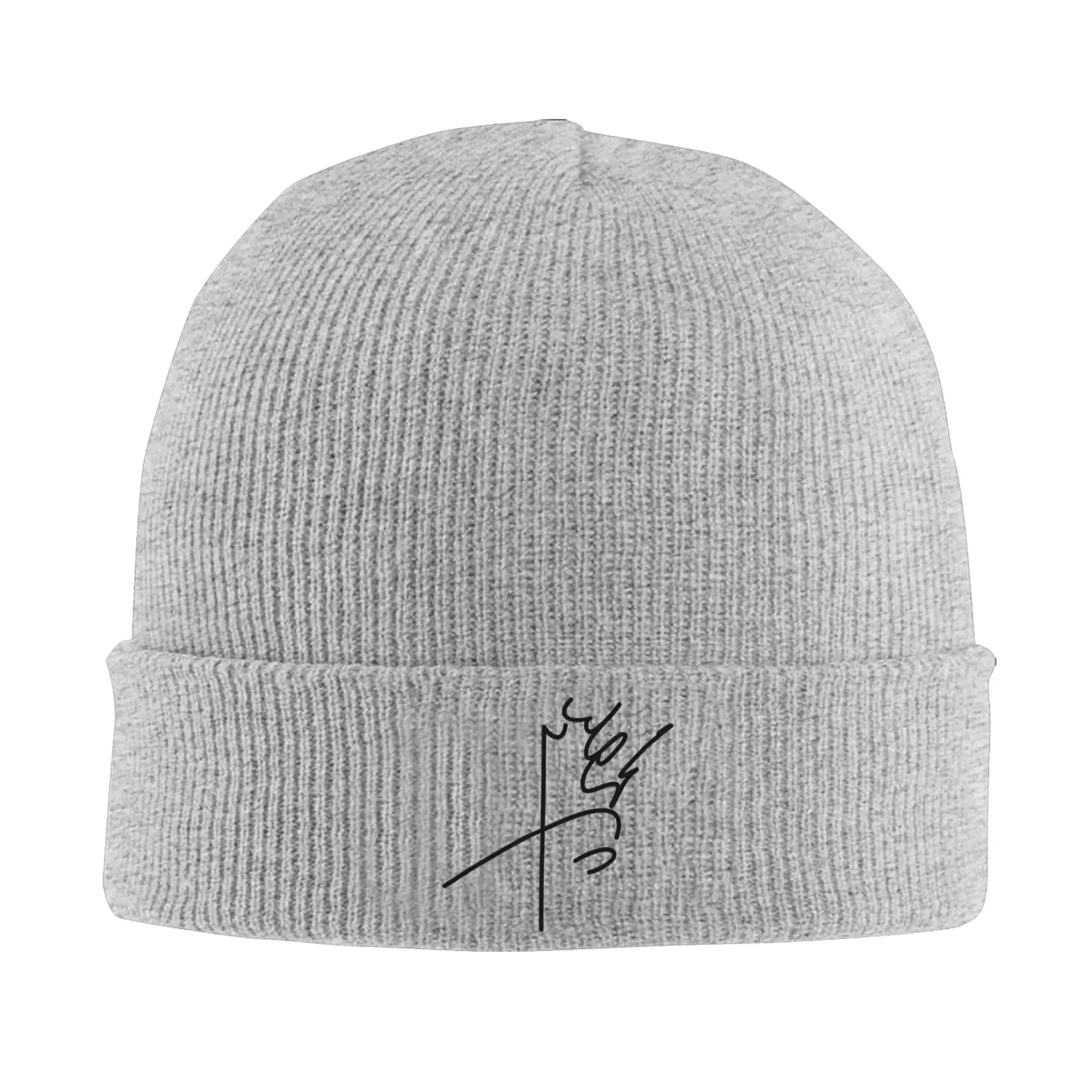 Hats with engraved seal of Iranian king Mohammad Reza Pahlavi, warm unisex winter caps in knit, men's hats for adults, outdoor ski hats
