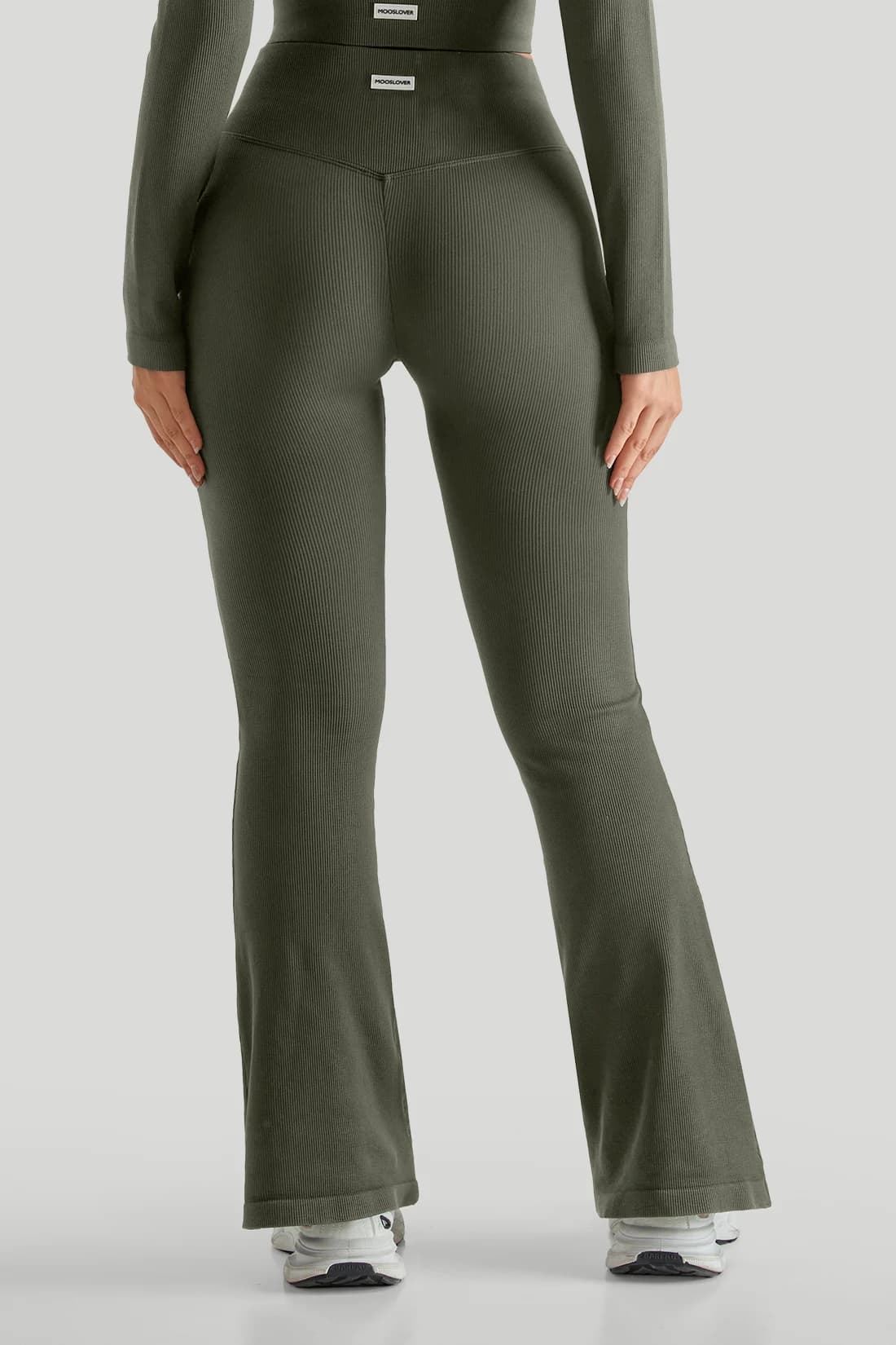 Leggings a Vita Alta da Donna, Senza Cuciture, a Gamba Larga, con Controllo Pancia, per Yoga e Allenamento