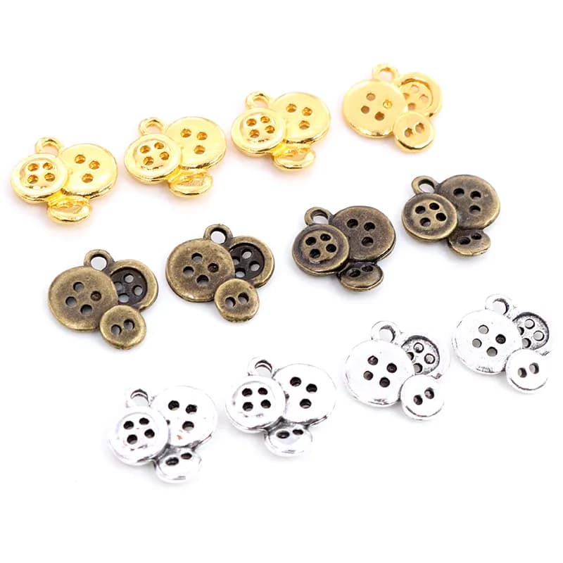 15x14mm 20pcs Bronzo Antico Placcato Argento di Fascini Del Pendente Fatti A Mano: FAI DA TE per il braccialetto collana forniture