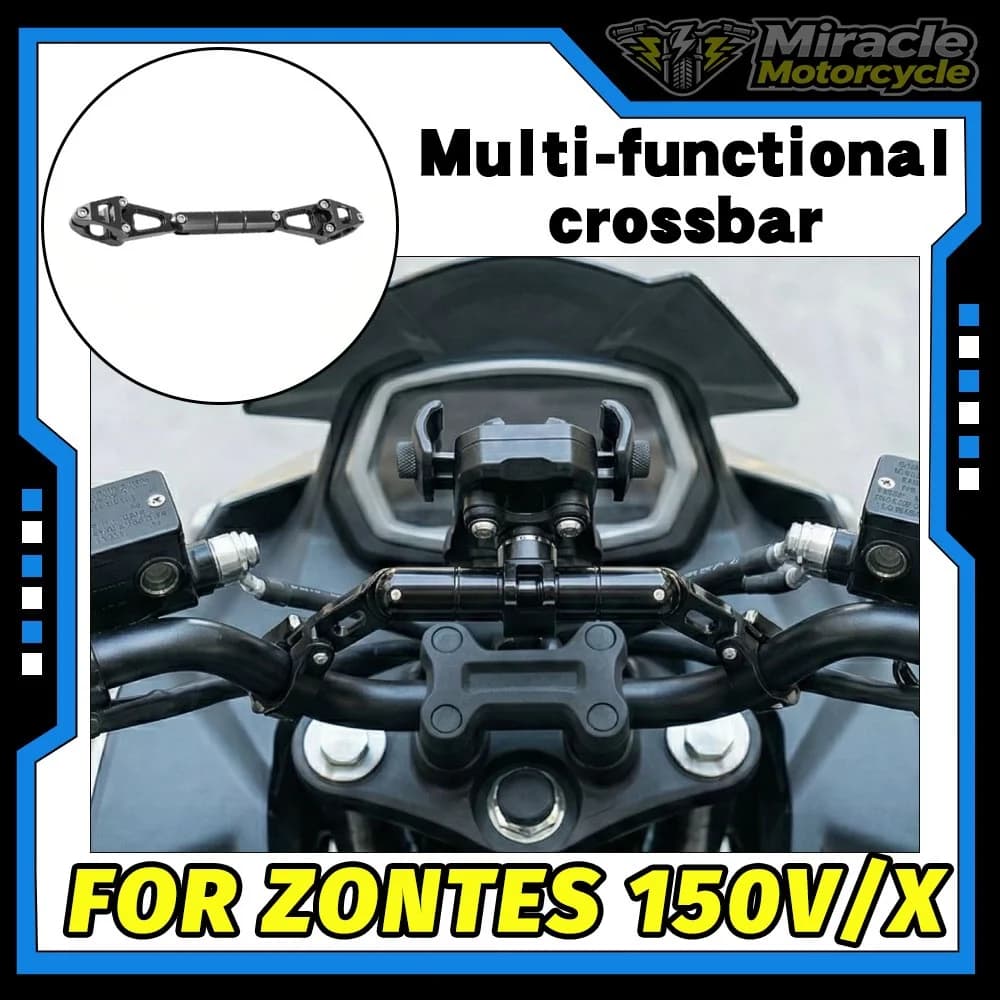 Handlebar bracket extension rod for navigation dashcams, multi-functional crossbar for ZONTES 150X 125X 125V 150V
