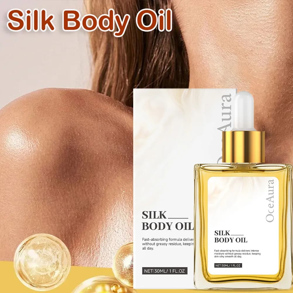 Olio per il corpo in seta Schiarente Stringere Idrata in profondità Lenitivo Levigante Migliora l'elasticità della pelle Opacità Rassodante Olio schiarente