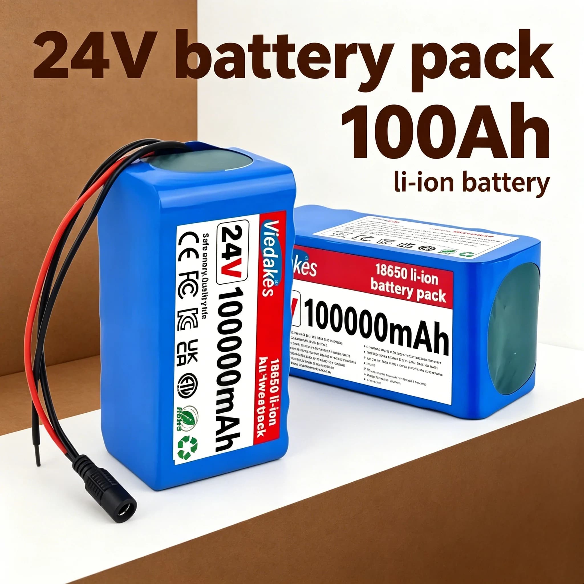 For wheelchairs power Li-ion Replacement Battery + free 2A Charger， 24V 100000mAh 7S3P 21700 29.4V 80000mAh Li-ion Battery Pack