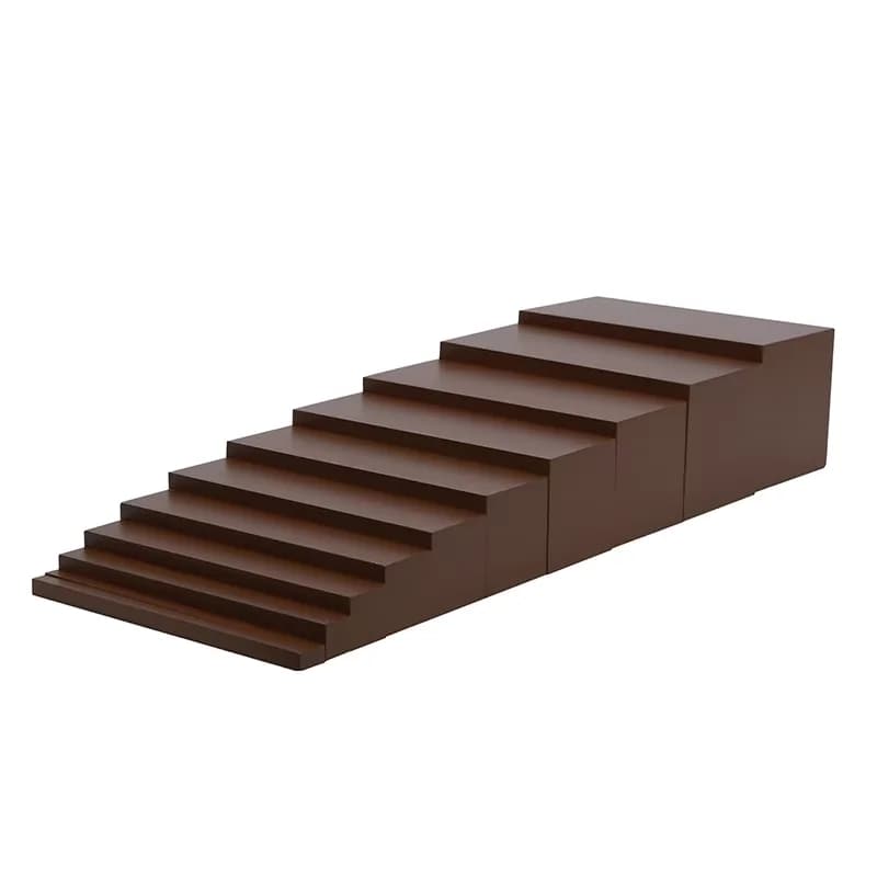 Adena Materiali Montessori Sussidi didattici professionali Giocattoli educativi per bambini in legno Scale marroni Sgabelli prescolari da 2,5-6 anni