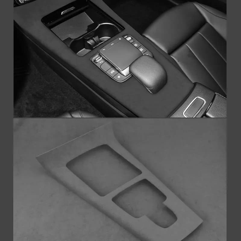 Auto Console Central Style Suede Leather Cover Panel Trim Frame Panel For Mercedes Benz AB CLA GLA GLB Class W177 W247 C118 X247 H247