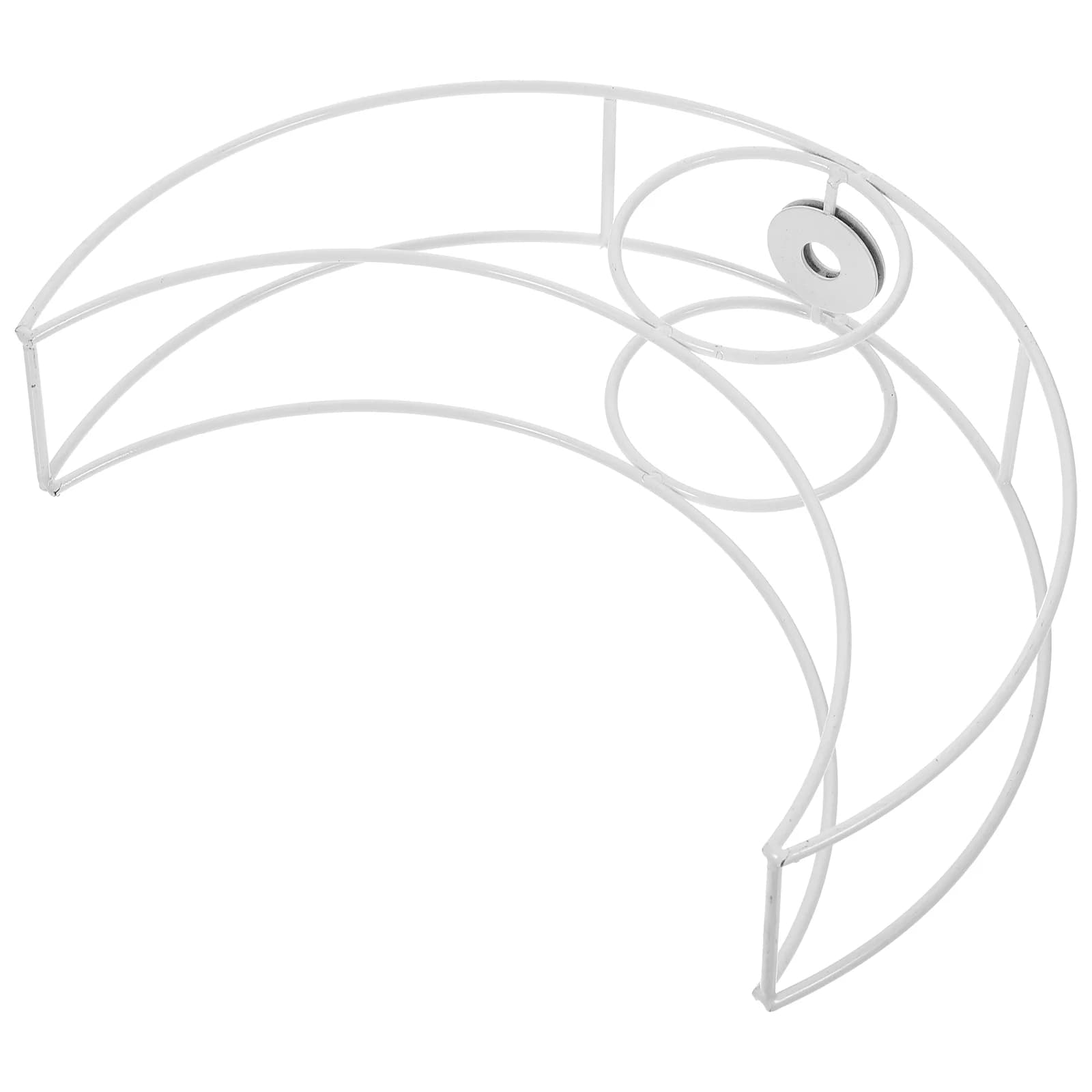 Robusto ferro a forma di luna paralume telaio in metallo staffa fai da te scrivania tavolo lampada rack copertura gabbia lampadine a LED tubi illuminazione