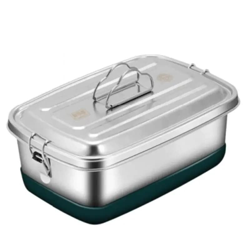 AWAH Contenitore per il pranzo Bento confezionato per la conservazione degli alimenti, contenitore per il pranzo da campeggio Contenitori sigillabili ermetici in acciaio inossidabile Passi di preparazione del piatto laterale