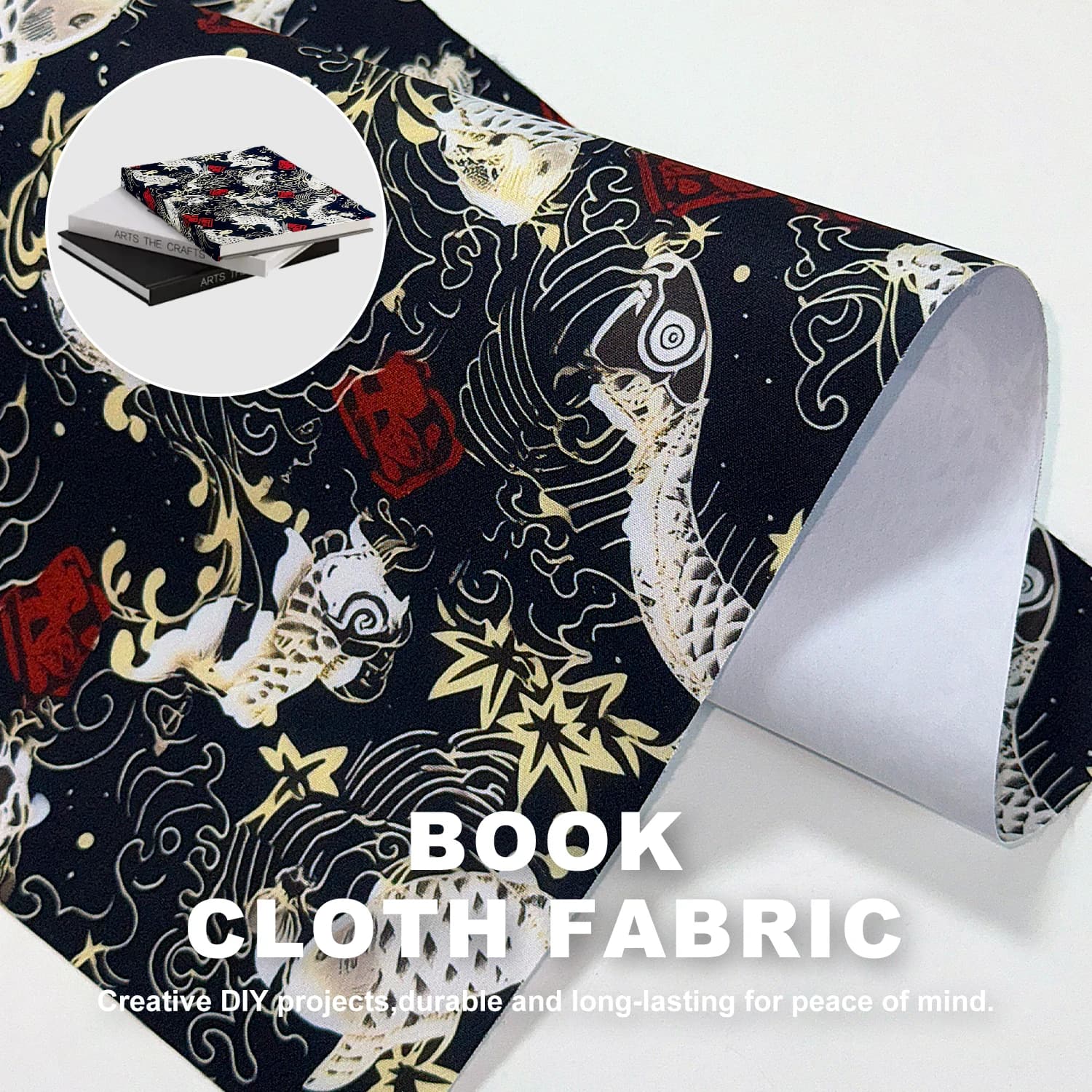 30x200 cm Book Cover Cloth Fish Model Koi Gift Paper Packing Fabric Frame Decoration Craft Paper Make yourself