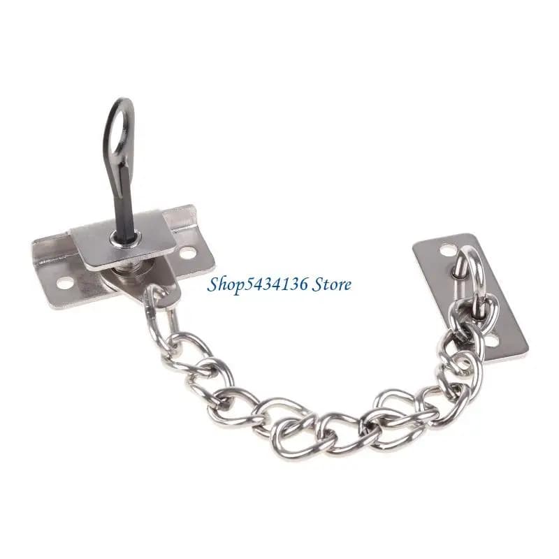 H7ED Stainless Steel Window Chain Lock Sliding Limiter Lock Stop Door Restrictor