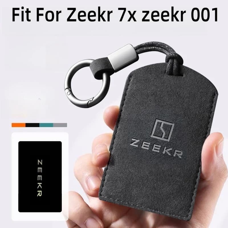 Misura per Zeekr 7x zeekr 001 007 009 X Portachiavi per auto NFC Smart Card Custodia protettiva in pelle scamosciata