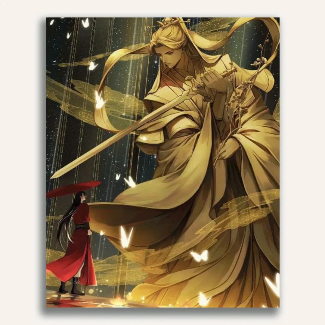 Acrylic Paint By Numbers Heaven Official Bestows Blessings Painting By Numbers on Canvas Coloring By Number for Adults Paint