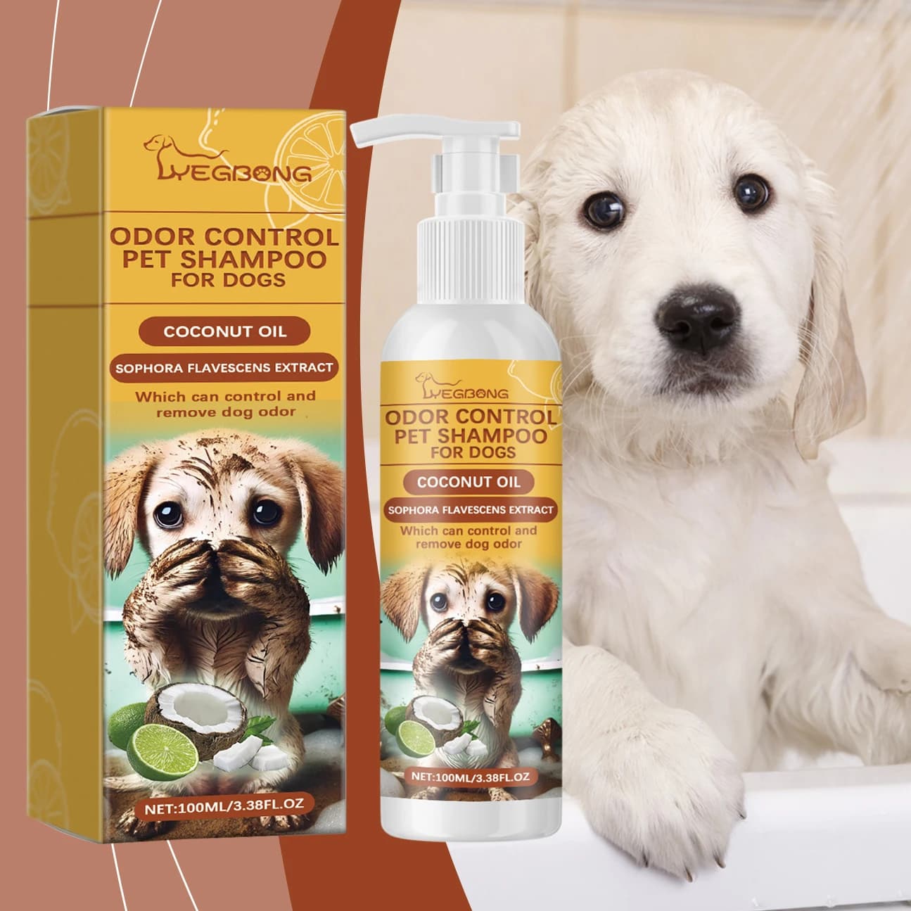 Shampoo per cani arricchito con estratto di cocco: migliora la lucentezza della pelliccia, idrata, riduce la caduta, lascia un profumo fresco
