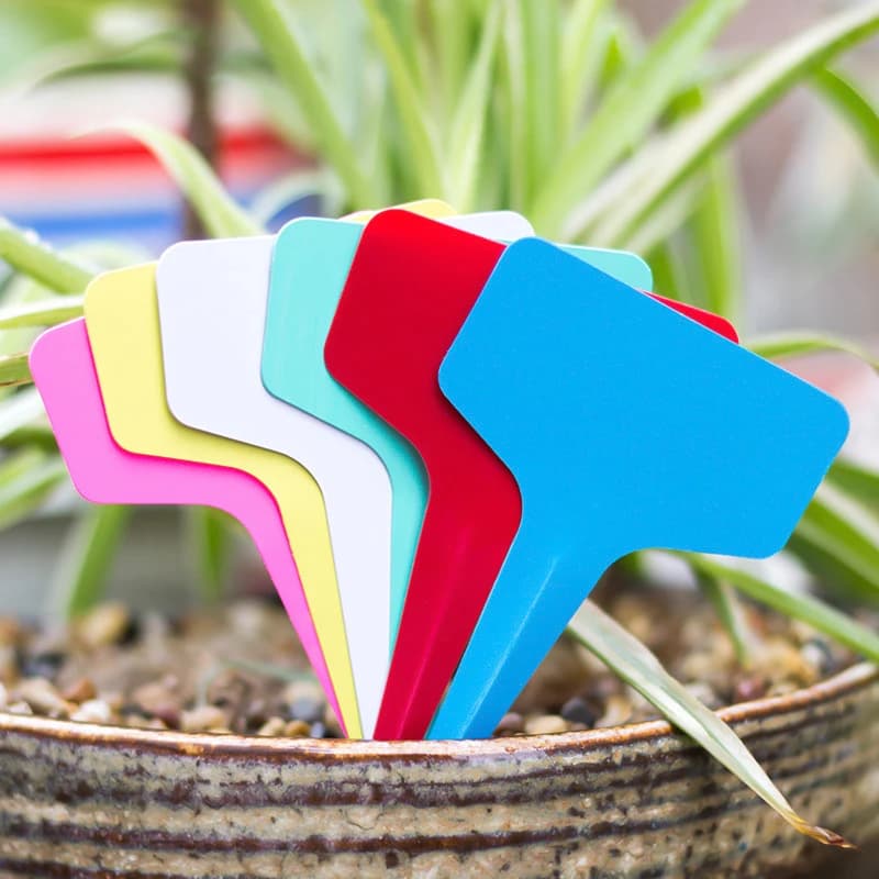 Etichette per piante da giardino incise al laser, resistenti e impermeabili, in plastica, con scritta permanente che non sbiadisce, riutilizzabili per la marcatura dei nomi delle piante.