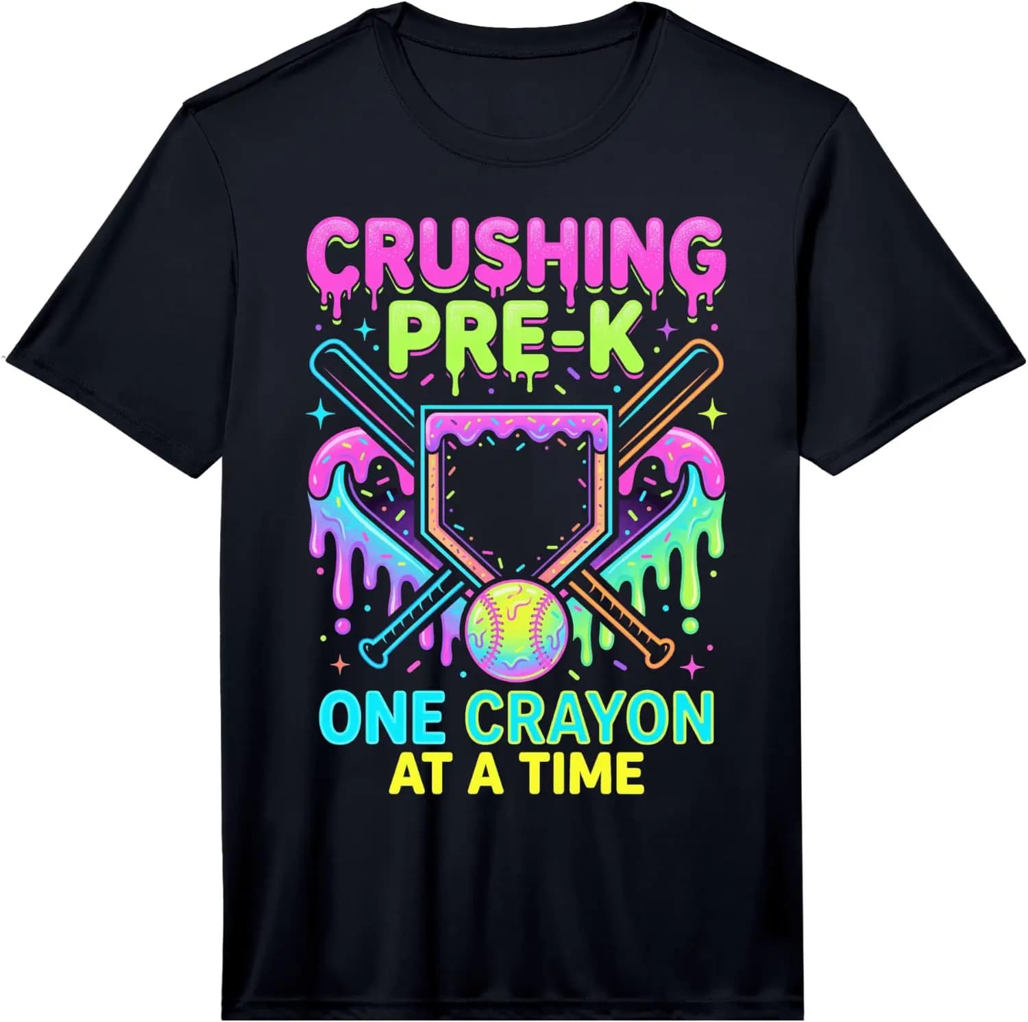 Pre-K Back To School Performance T-Shirt Summer short-sleeved breathable sweat-wicking versatile fashion T-shirt for back-to-school season, unisex, Y2K Creative, Comfortable, Soft, Breathable, Round Neck, Cute