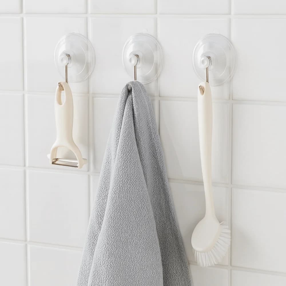 15 pezzi pratici ganci a ventosa in PVC senza traccia trasparente porta asciugamani rimovibile riutilizzabile gancio per bagno