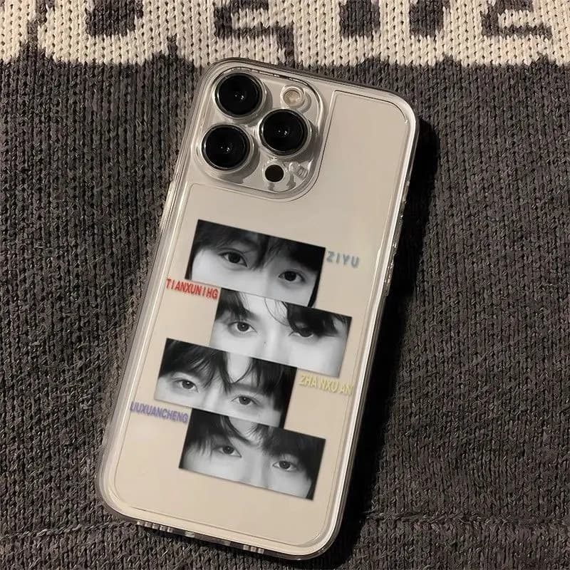 Fashionable Minimalist Eyes Phone Case for iPhone 17 16 15 14 13 12 11 Pro Max XR XS MAX 7 8 PLUS MINI INS Transparent Cover