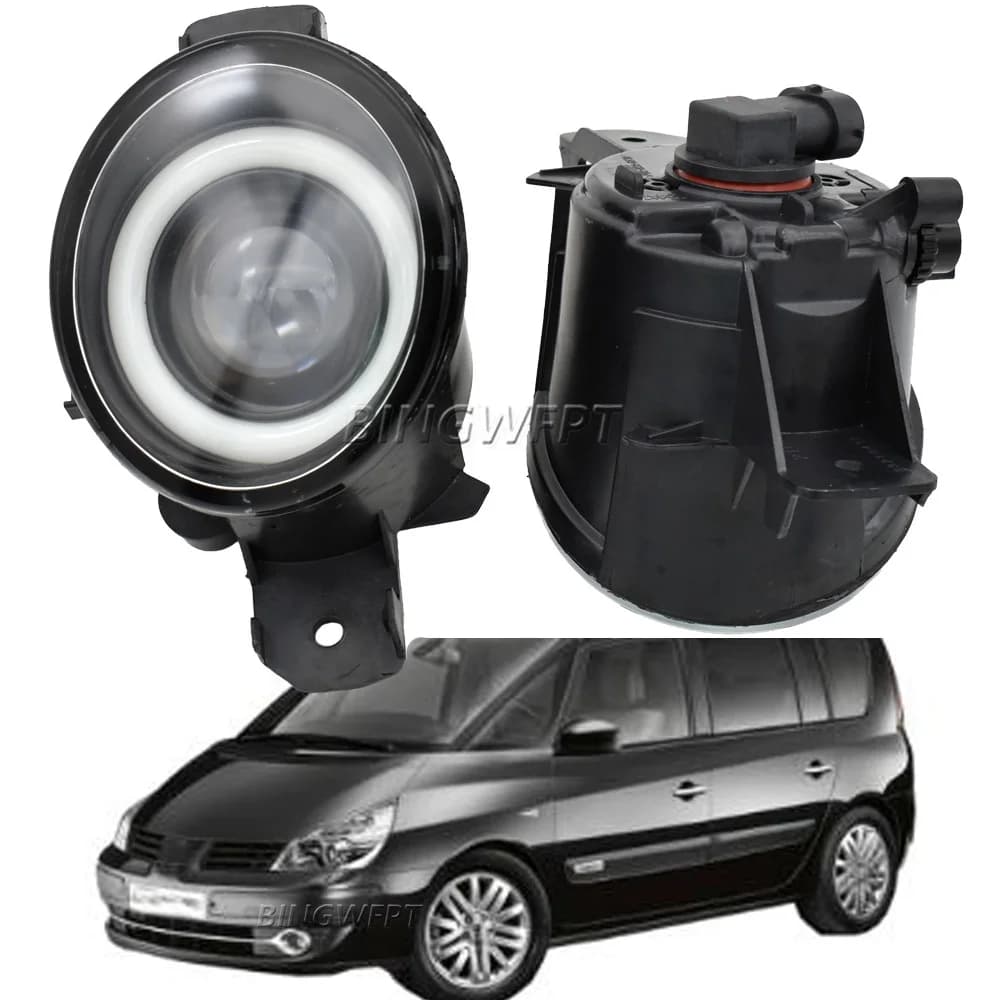 2 PEZZI/LOTTO NEW Group Fari Fendinebbia Angel Eye LED with DRL lens and 12V daylight for Renault Espace 4 IV (JK0 -1 ) MPV 2003- 2012