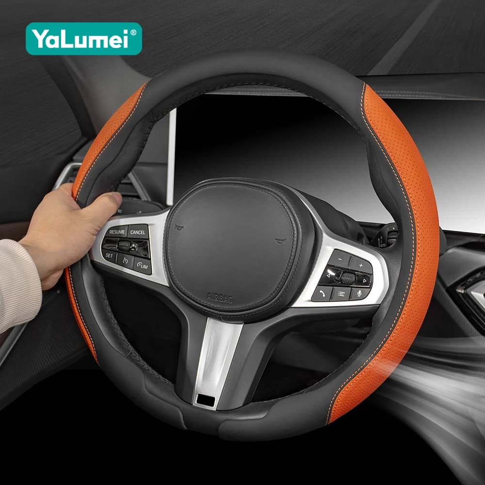 For Hyundai Tucson Kona Santa Fe Creta Elantra HB20 i10 i20 i30 i40 ix20 ix25 ix35 Solaris Accent Car Steering Wheel Cover