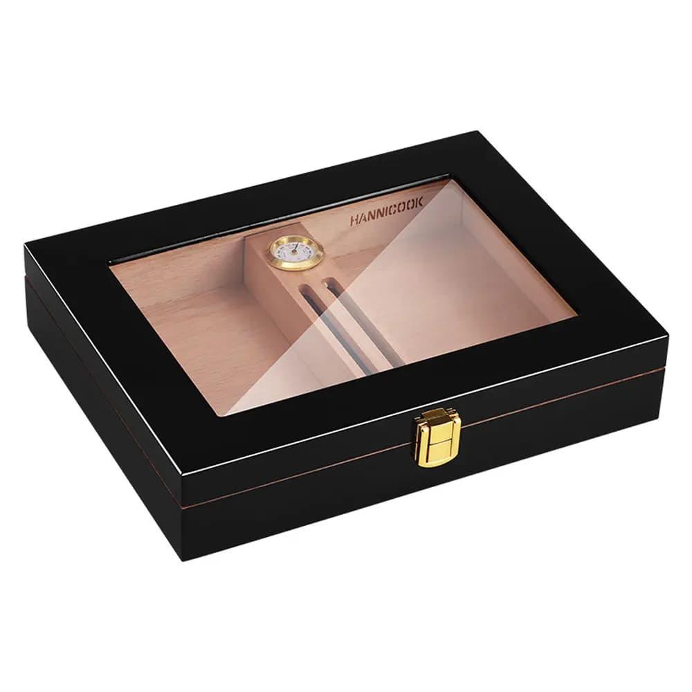 Mini umidificatore per congelatore per sigari Mini umidificatore in legno di cedro Humidor Sigaren Armadietto per sigarette per tettuccio apribile