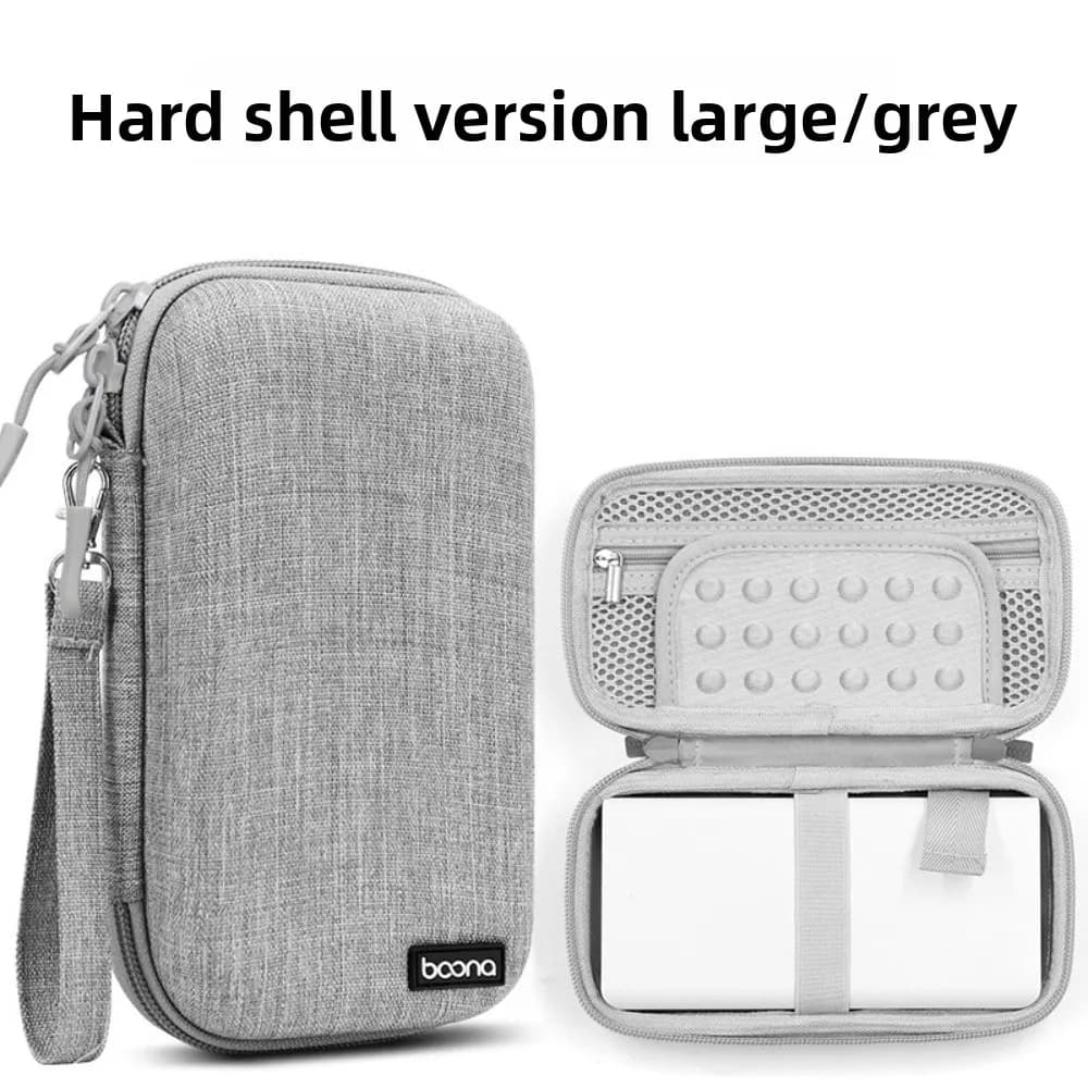 Hard EVA Power Bank Storage Bag Large Capacity Multi-Function Cable Organizer Pouch Shockproof Dust Proof