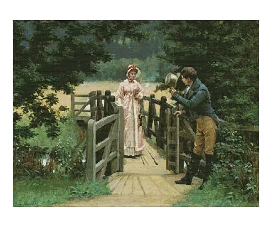 Amanti sul ponte Kit da cucito 18CT 16CT 14CT Kit punto croce non stampato Ricamo artistico Ricamo fatto a mano fai da te Decorazioni per la casa