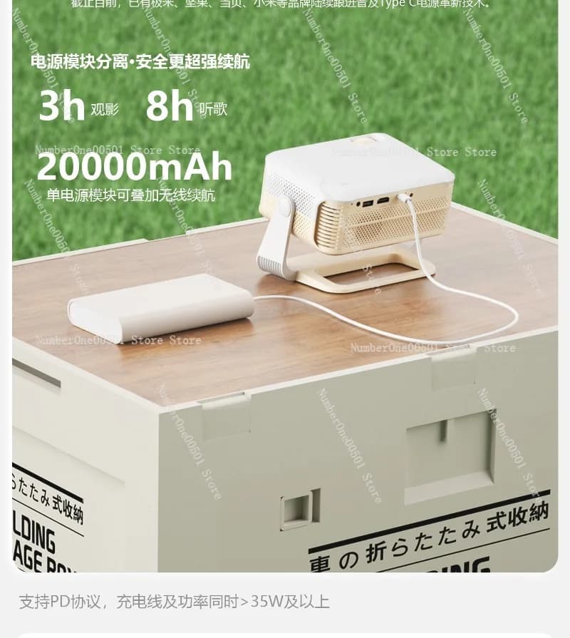Nuovo proiettore portatile 1080P Batteria incorporata da campeggio esterna Uso domestico Telefono wireless Cast Mini