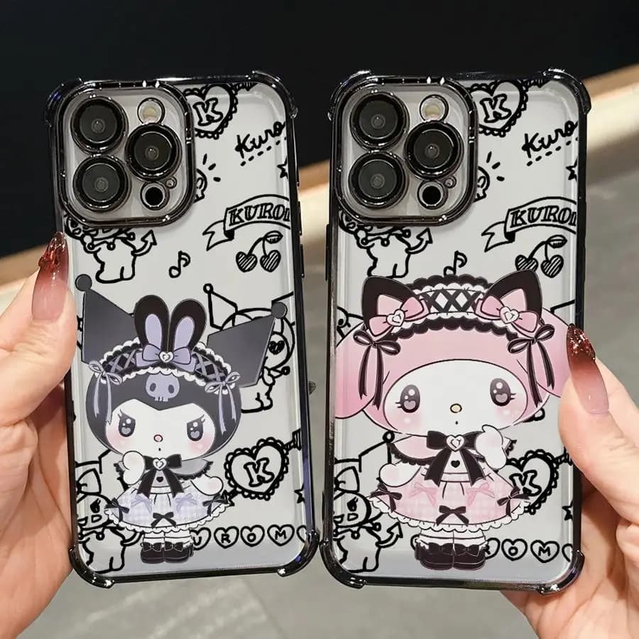 Cover for Phone Cartoon Kuromi for Apple iPhone 17 Pro Max 13 16 Pro 14 11 15 12 Plus 16e Air