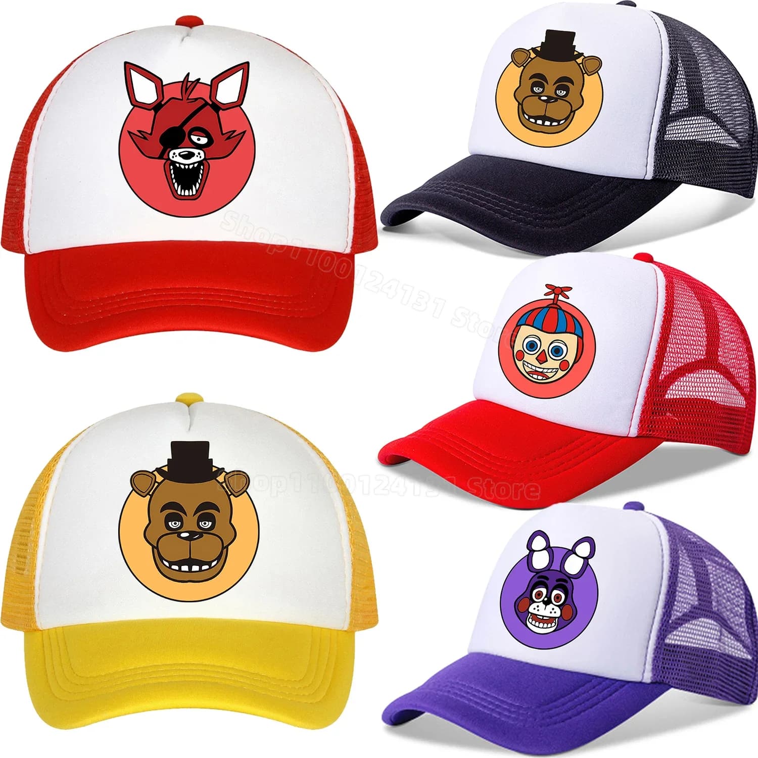 Berretto da baseball Five Nights At Freddys per berretti per adulti per bambini FNAFS Figura anime Cappello con visiera Cappelli estivi in cotone Accessori moda Regalo