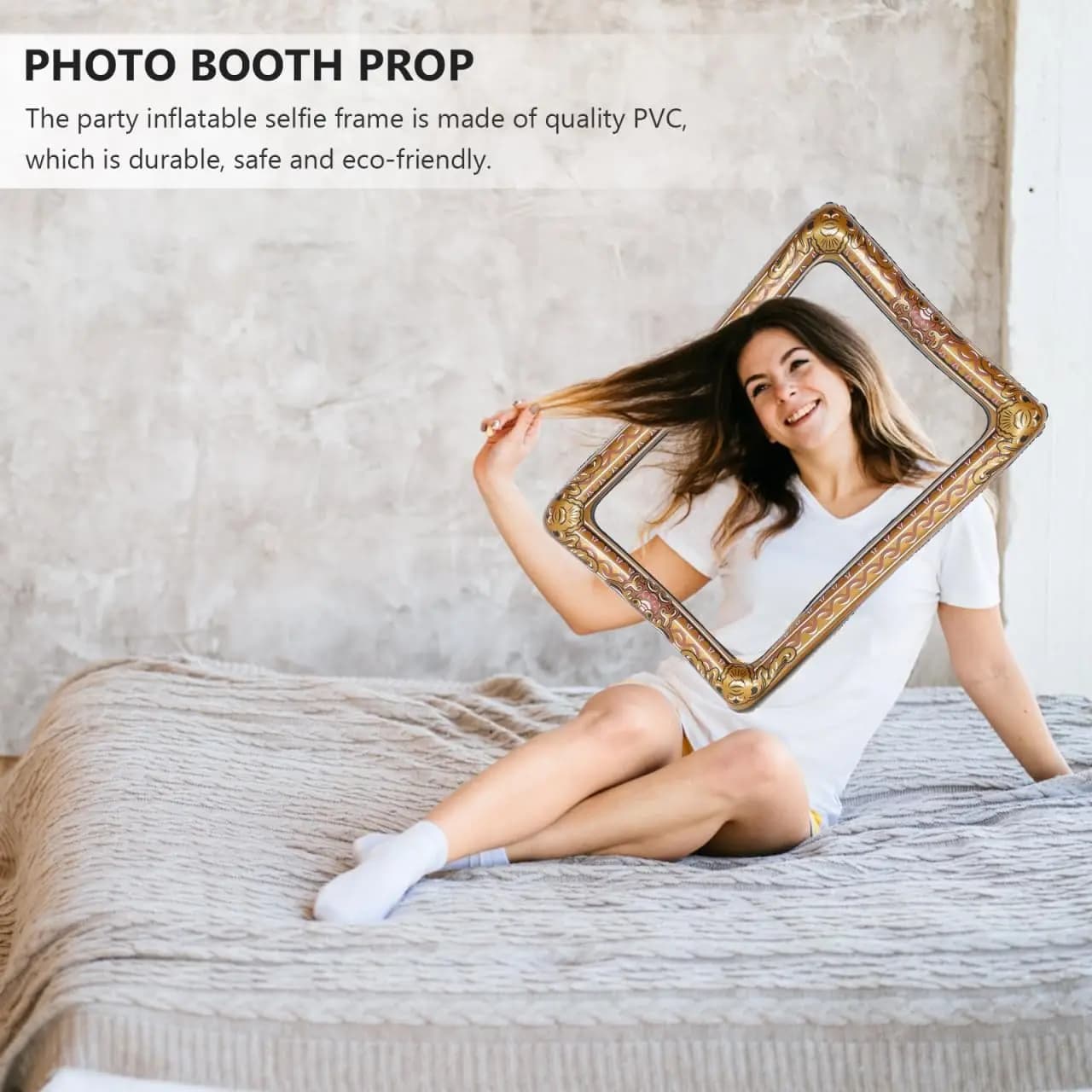 Cornice Gonfiabile Riutilizzabile in PVC per Selfie, Accessori per Feste, Decorazioni per Festival, Compleanni e Baby Shower