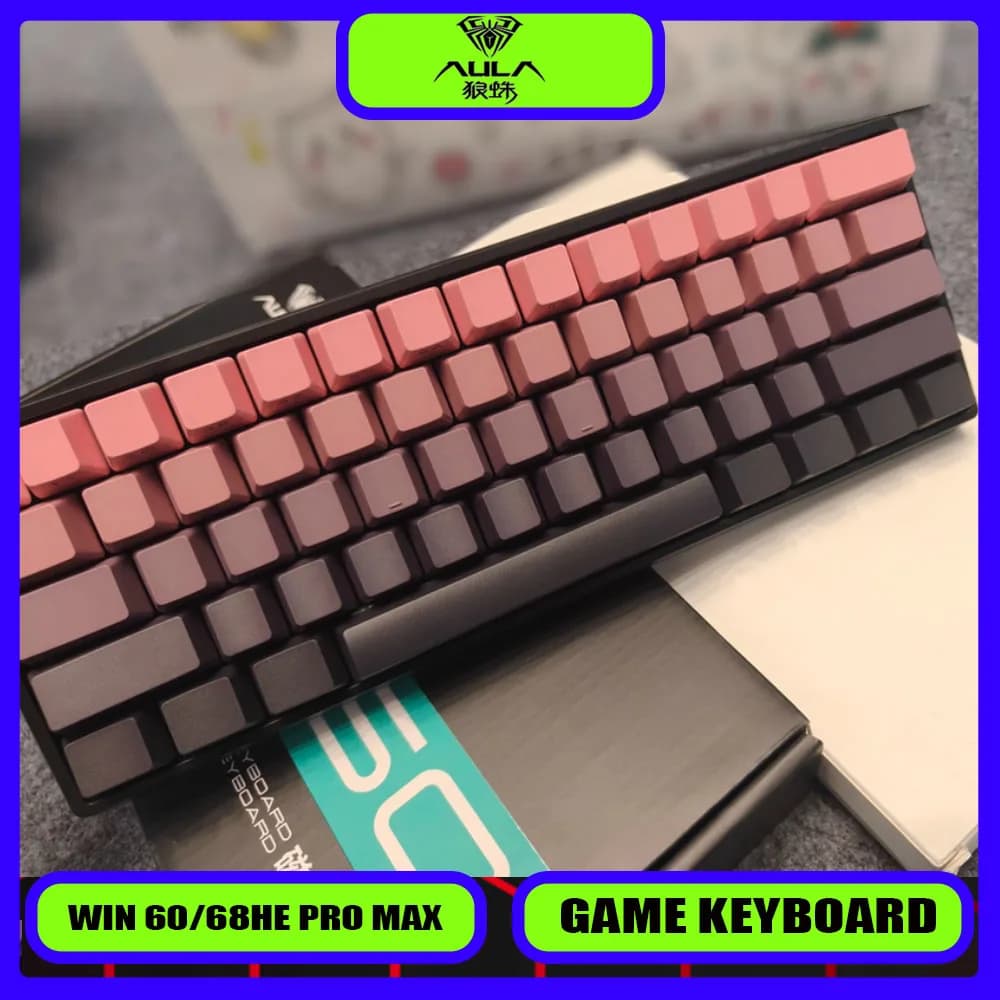 Tastiera Aula Win 60/68He Pro MAX con Switch Magnetici, 8000Hz, Cablata, Personalizzabile, Hot Swap, RGB, Piastra di Posizionamento in Metallo, Tastiera da Gamer
