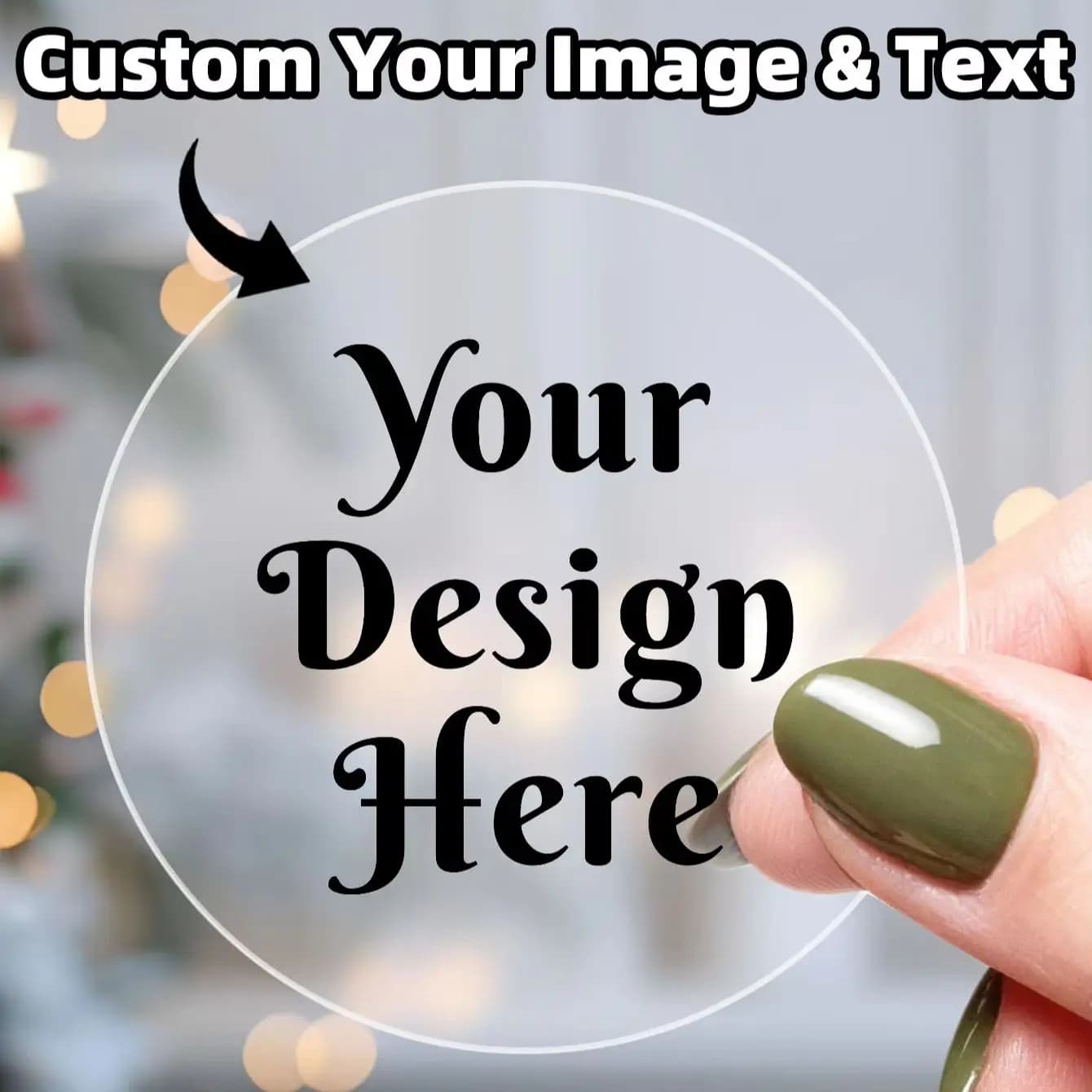 1-180PCS Custom Round Waterproof Stickers with Personalized Text & Images for Office, Files, Folders & Envelopes Labels