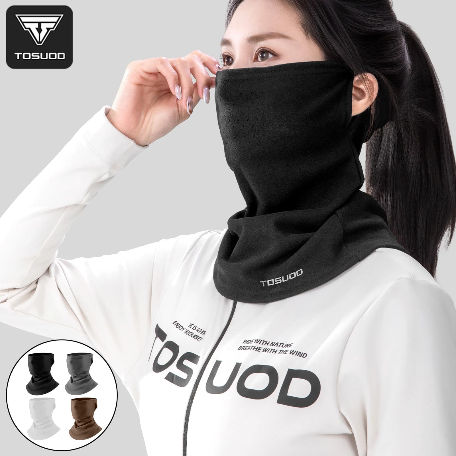 TOSUOD Cold-proof winter mask Windproof heat Sweat release Ski head covers Cycling Skating Mask for motorcycle