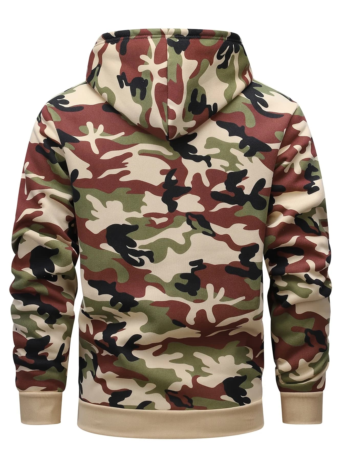Men's Camouflage Printed Hoodie Stylish Comfortable Daily Wear Fashionable Casual Outfit Suitable for All Seasons Trendy Design
