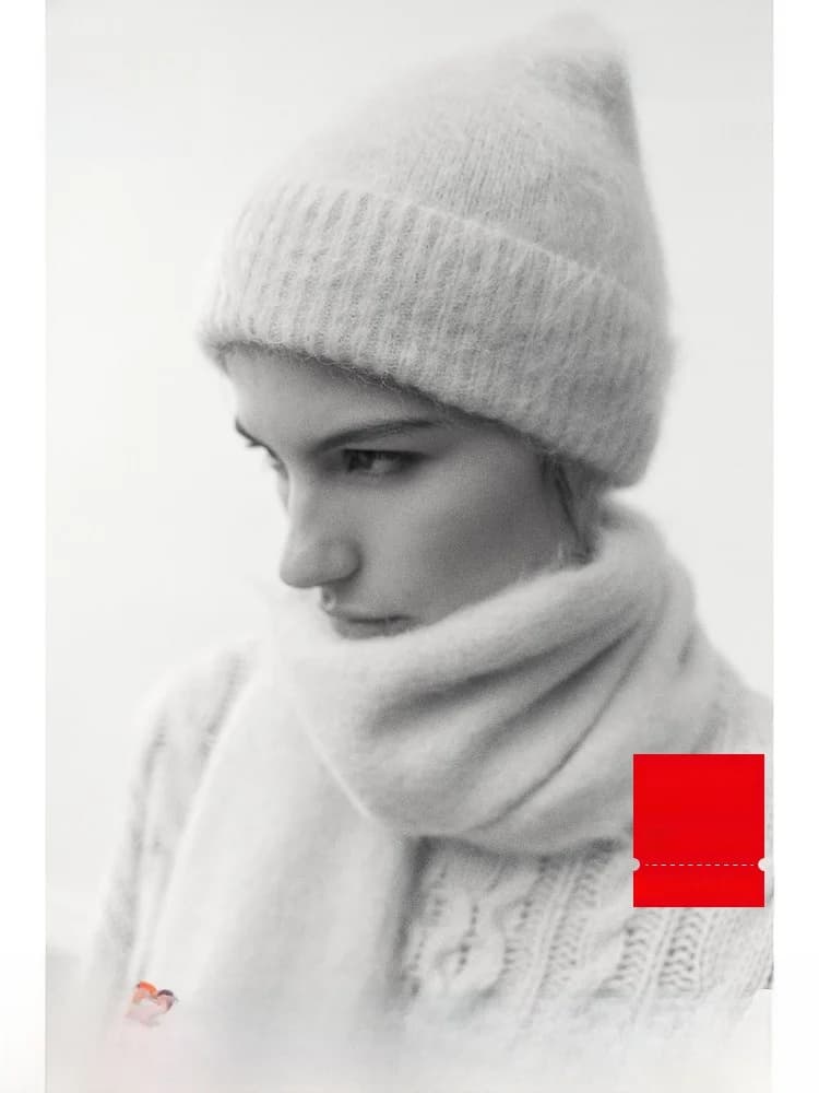 Cappello Caldo Natalizio alla Moda per Donne H&M, Berretti Lavorati a Maglia, Collezione Cashmere Autunno 2024, Altri Stili