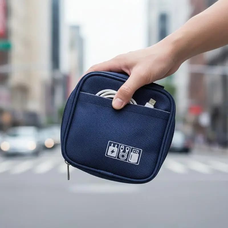 Borsa per la gestione dei cavi da viaggio – Organizer digitale impermeabile per cuffie, power bank, cavi USB e piccoli gadget