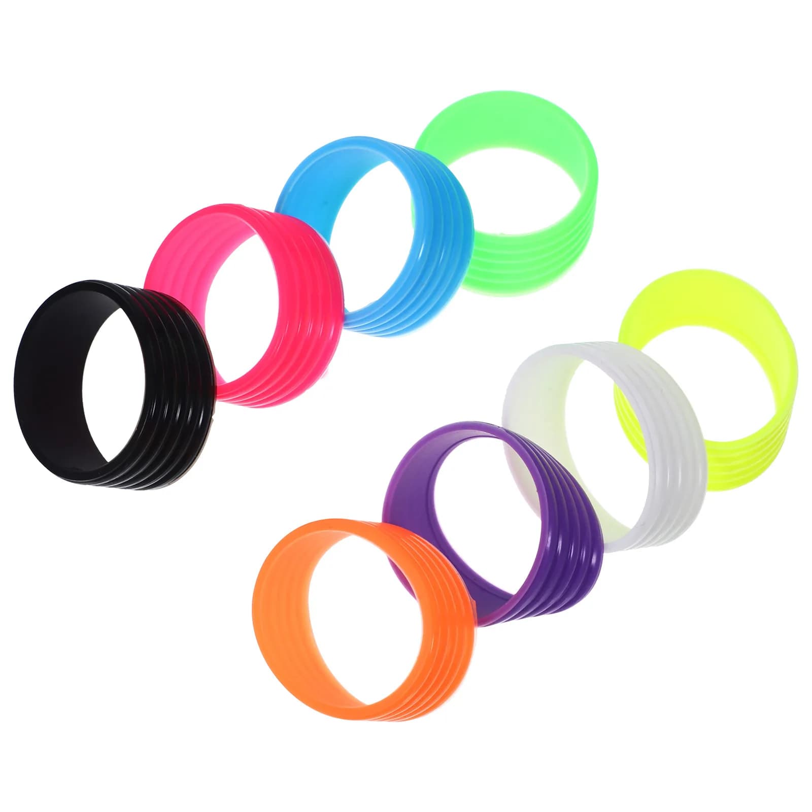 8 Pieces Wrap Rings Silicone Tennis Rack, Flexible Non-slip Grips for Badminton and Professional Tennis Racks