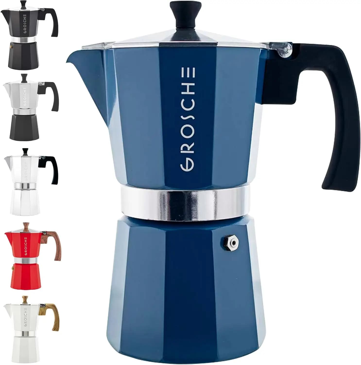 9-Cup Stovetop Espresso Maker Moka Pot 15.2 oz Blue Italian Coffee Percolator