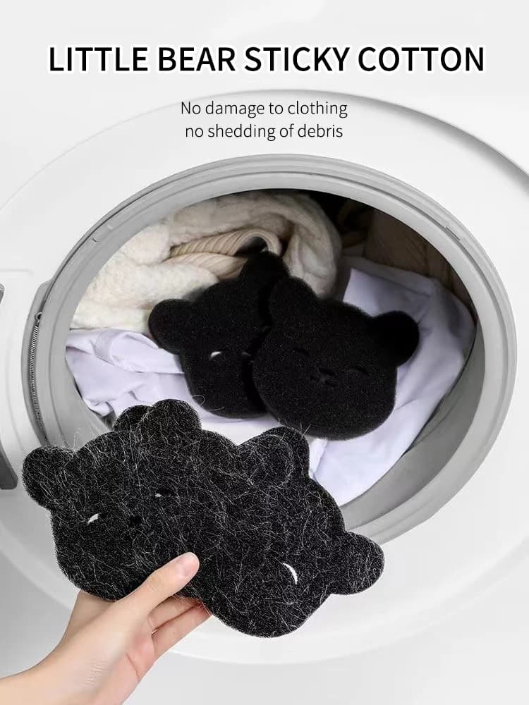 5/10 set di strumenti per la rimozione dei peli degli animali domestici, spugna adesiva lavabile in lavatrice, riutilizzabile, adatta per lavatrice, asciugatrice, nera