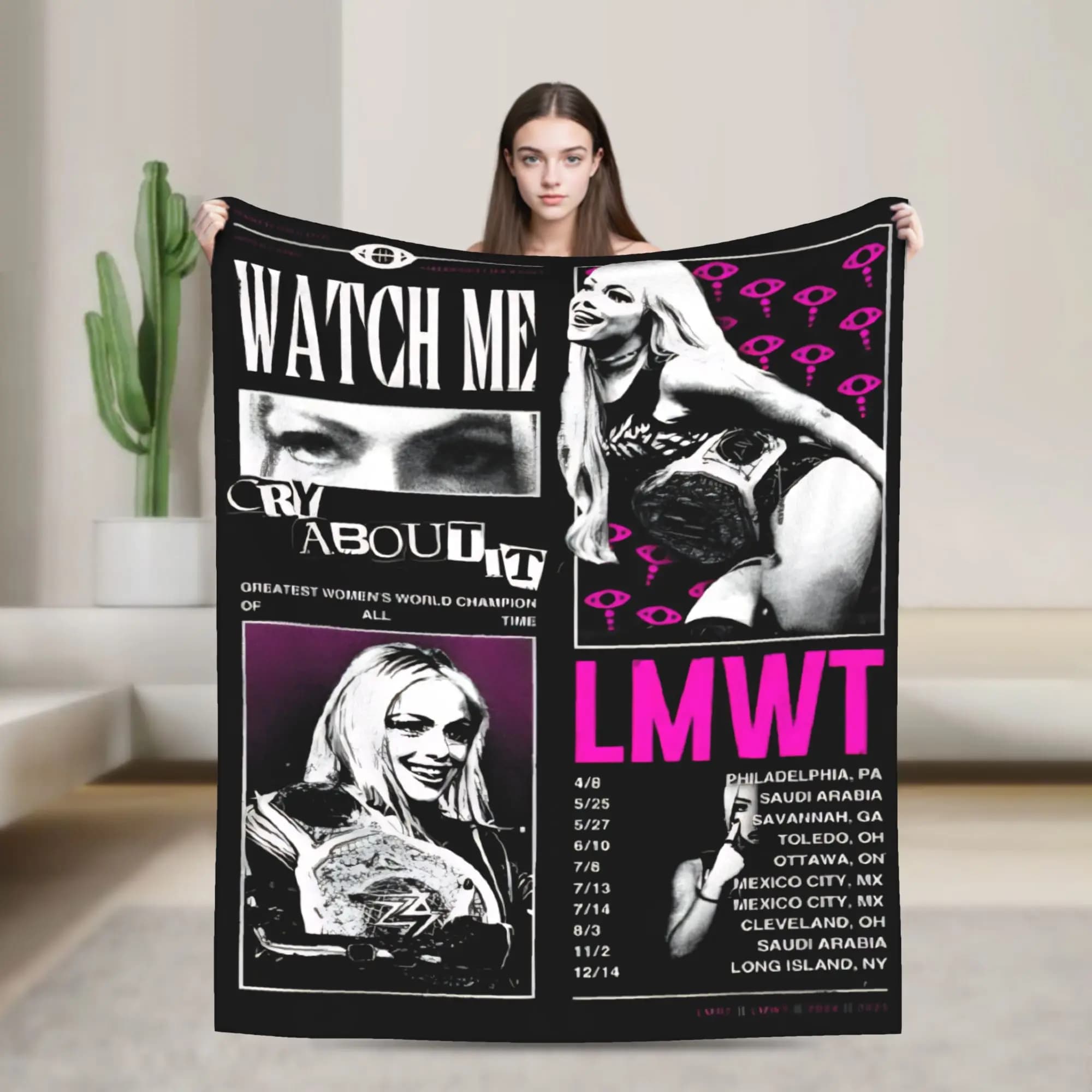 Liv Morgan American Wrestler And Actress Blanket Quality Warm Soft Throw Blanket Winter Travel Office Outdoor Funny Bedspread
