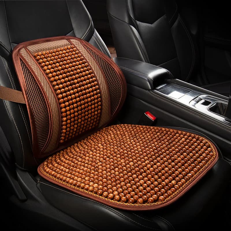 Universal Woodwork Car Back Support Chair massage lumbar waist cushion Mesh ventilate car cushion Office Home